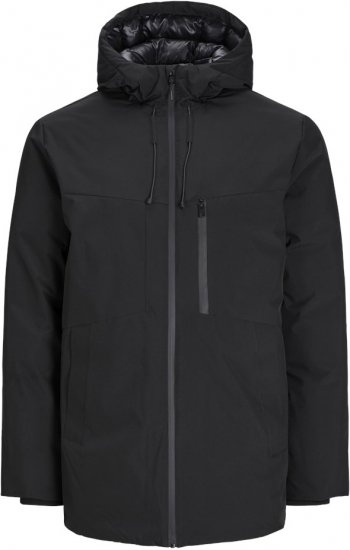 Jack & Jones PAYNE Windproof Parka Black - Kabátok - Nagyméretű Kabátok - 2XL-8XL
