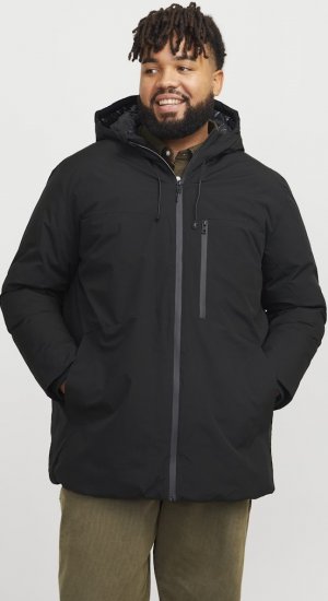 Jack & Jones PAYNE Windproof Parka Black - Kabátok - Nagyméretű Kabátok - 2XL-8XL
