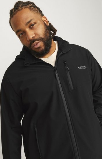Jack & Jones JJTAYLOR Softshell Jacket Black - Kabátok - Nagyméretű Kabátok - 2XL-8XL