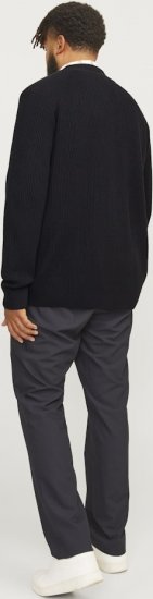 Jack & Jones PANNEL Turtleneck Knitted Sweater with Zipper Black - Pulóverek & kapucnis pulóverek - Pulóverek & Kapucnis pulóver 2XL-12XL