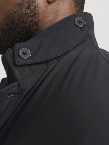 Jack & Jones REMY Windproof Water-resistant Softshell Jacket Black - Kabátok - Nagyméretű Kabátok - 2XL-8XL
