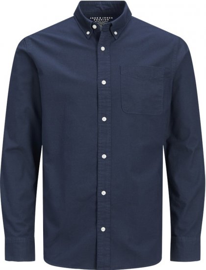 Jack & Jones Brook Oxford Long Sleeve Shirt Navy Blazer - Ingek - Ingek 2XL-10XL