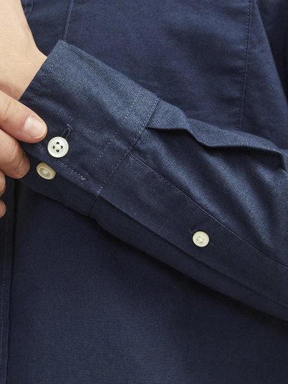 Jack & Jones Brook Oxford Long Sleeve Shirt Navy Blazer - Ingek - Ingek 2XL-10XL
