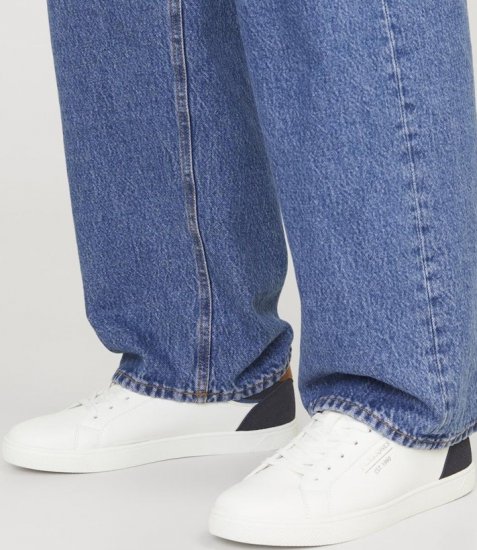 Jack & Jones Jordan Sneakers Bright White/NAVY BLAZER - Férfi cipők 40-52 - 