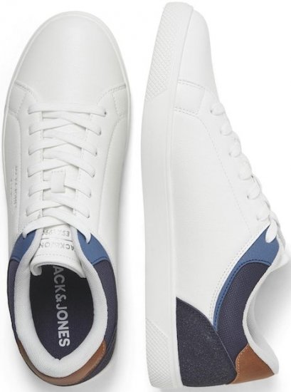 Jack & Jones Jordan Sneakers Bright White/NAVY BLAZER - Férfi cipők 40-52 - 
