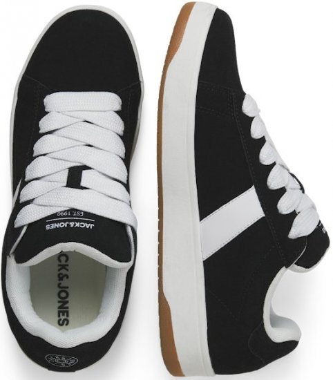 Jack & Jones Miles SYN Suede Sneakers Black - Férfi cipők 40-52 - 