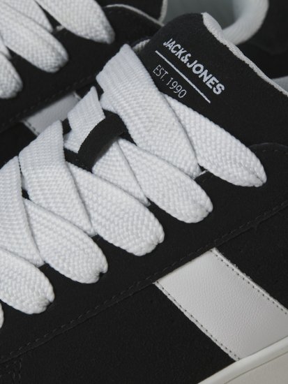 Jack & Jones Miles SYN Suede Sneakers Black - Férfi cipők 40-52 - 