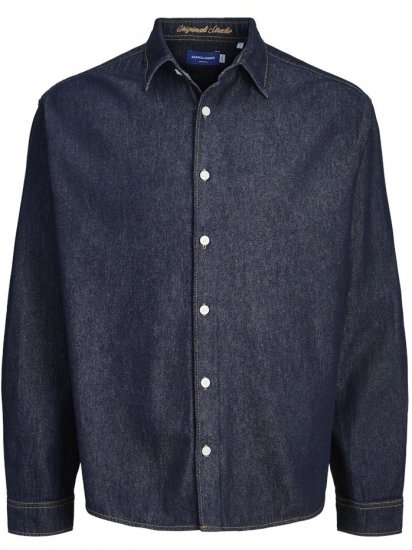 Jack & Jones Norrebro Denim Long Sleeve Shirt Dark Blue Denim - Ingek - Ingek 2XL-10XL