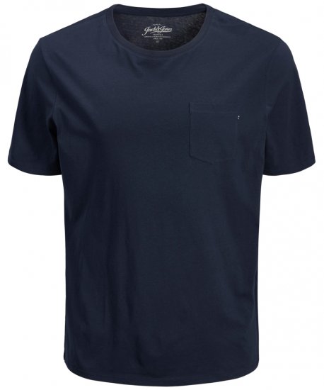 Jack & Jones JJEPOCKET Tee Navy - Pólók - Nagyméretű pólók - 2XL-14XL