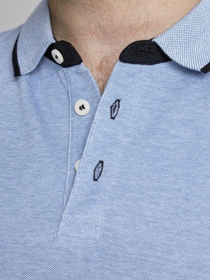 Jack & Jones PAULOS Short Sleeve Polo Light Blue/PS - Pólóingek - Galléros Pólók 2XL-8XL - Pólóingek 2XL-8XL