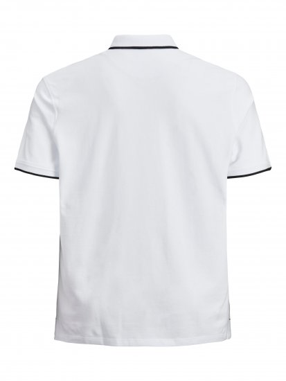 Jack & Jones PAULOS Short Sleeve Polo White/PS - Pólóingek - Galléros Pólók 2XL-8XL - Pólóingek 2XL-8XL