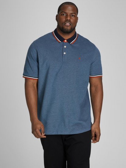 Jack & Jones Paulos Polo Denim Blue - Pólóingek - Galléros Pólók 2XL-8XL - Pólóingek 2XL-8XL