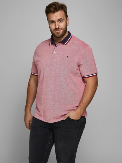 Jack & Jones Paulos Polo Rio Red - Pólóingek - Galléros Pólók 2XL-8XL - Pólóingek 2XL-8XL