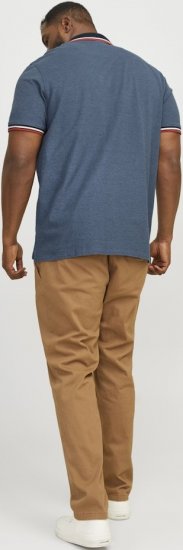 Jack & Jones PAULOS Short Sleeve Polo Denim Blue/PS - Pólóingek - Galléros Pólók 2XL-8XL - Pólóingek 2XL-8XL
