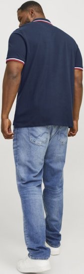 Jack & Jones PAULOS Short Sleeve Polo Navy Blazer - Pólóingek - Galléros Pólók 2XL-8XL - Pólóingek 2XL-8XL