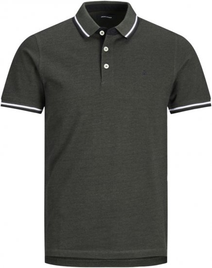 Jack & Jones PAULOS Short Sleeve Polo Green/PLAY 1 - Pólóingek - Galléros Pólók 2XL-8XL - Pólóingek 2XL-8XL