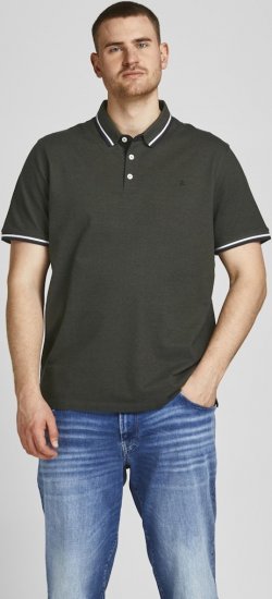 Jack & Jones PAULOS Short Sleeve Polo Green/PLAY 1 - Pólóingek - Galléros Pólók 2XL-8XL - Pólóingek 2XL-8XL
