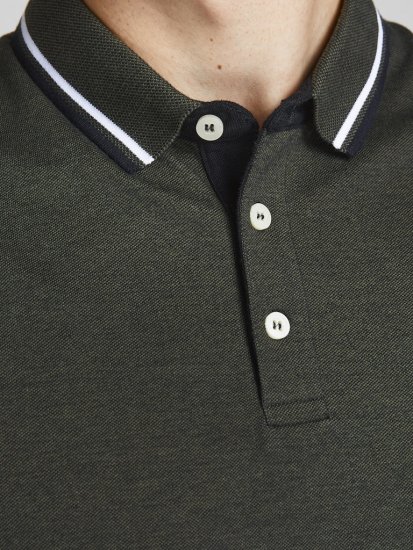 Jack & Jones PAULOS Short Sleeve Polo Green/PLAY 1 - Pólóingek - Galléros Pólók 2XL-8XL - Pólóingek 2XL-8XL
