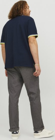 Jack & Jones PAULOS Short Sleeve Polo Dark Navy/NEON - Pólóingek - Galléros Pólók 2XL-8XL - Pólóingek 2XL-8XL