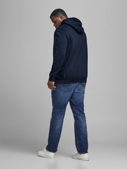Jack & Jones Elogo Sweat Hood Navy Blazer - Pulóverek & kapucnis pulóverek - Pulóverek & Kapucnis pulóver 2XL-12XL