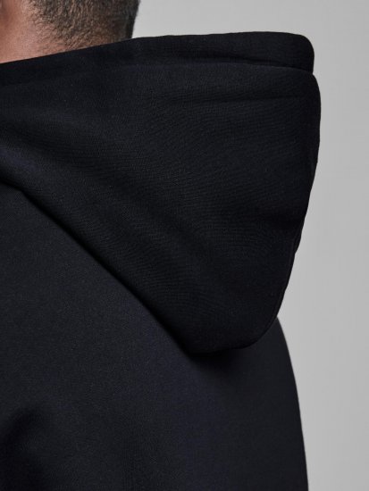 Jack & Jones Elogo Sweat Hood Black - Pulóverek & kapucnis pulóverek - Pulóverek & Kapucnis pulóver 2XL-12XL