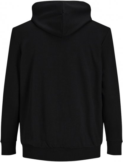 Jack & Jones Basic Sweat Zip Hood Black - Pulóverek & kapucnis pulóverek - Pulóverek & Kapucnis pulóver 2XL-12XL