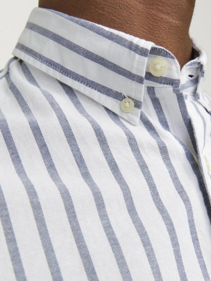 Jack & Jones OXFORD LS Shirt Striped Ensign Blue - Ingek - Ingek 2XL-10XL