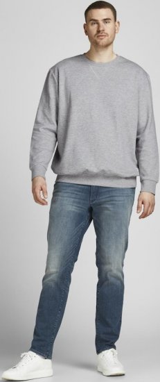 Jack & Jones Basic Sweatshirt Light Grey Melange - Pulóverek & kapucnis pulóverek - Pulóverek & Kapucnis pulóver 2XL-12XL