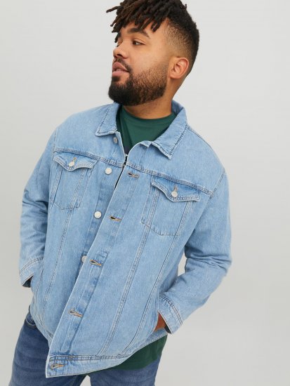 Jack & Jones JJIJEAN Denim jacket Blue Denim - Kabátok - Nagyméretű Kabátok - 2XL-8XL