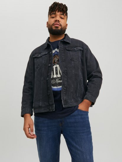Jack & Jones JJIJEAN Denim Jacket Black Denim - Kabátok - Nagyméretű Kabátok - 2XL-8XL