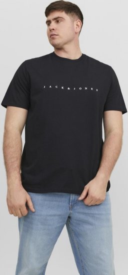 Jack & Jones STAR T-Shirt Black - Pólók - Nagyméretű pólók - 2XL-14XL