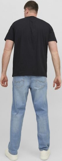 Jack & Jones STAR T-Shirt Black - Pólók - Nagyméretű pólók - 2XL-14XL
