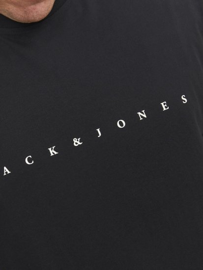 Jack & Jones STAR T-Shirt Black - Pólók - Nagyméretű pólók - 2XL-14XL