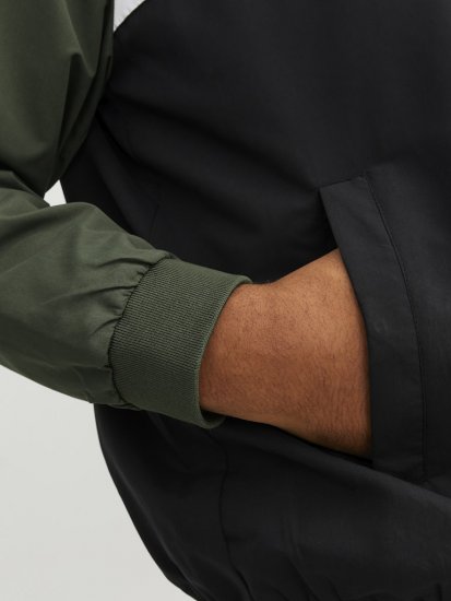 Jack & Jones RUSH Bomber Jacket with Hood Green - Kabátok - Nagyméretű Kabátok - 2XL-8XL