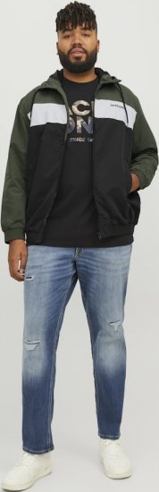 Jack & Jones RUSH Bomber Jacket with Hood Green - Kabátok - Nagyméretű Kabátok - 2XL-8XL