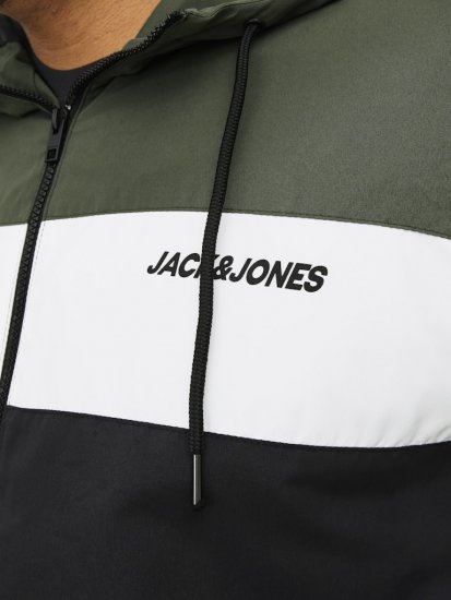 Jack & Jones RUSH Bomber Jacket with Hood Green - Kabátok - Nagyméretű Kabátok - 2XL-8XL