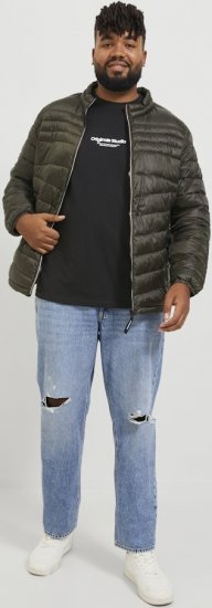 Jack & Jones ESTERBRO T-Shirt Black - Pólók - Nagyméretű pólók - 2XL-14XL