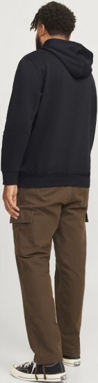 Jack & Jones 2 COL LOGO Hoodie Black - Pulóverek & kapucnis pulóverek - Pulóverek & Kapucnis pulóver 2XL-12XL