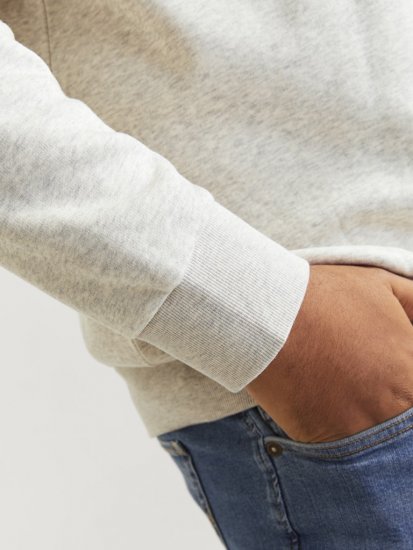 Jack & Jones 2 COL LOGO Hoodie White Melange - Pulóverek & kapucnis pulóverek - Pulóverek & Kapucnis pulóver 2XL-12XL