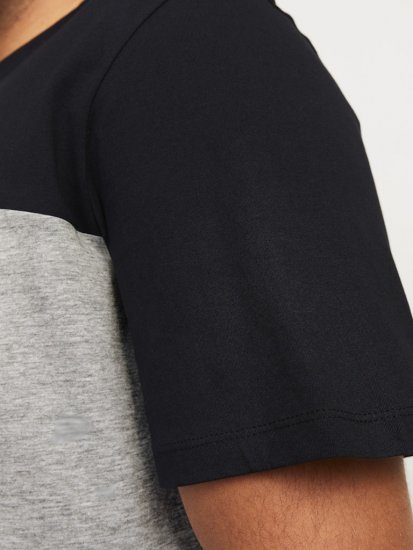 Jack & Jones LEGACY BLOCKING T-Shirt Black - Pólók - Nagyméretű pólók - 2XL-14XL
