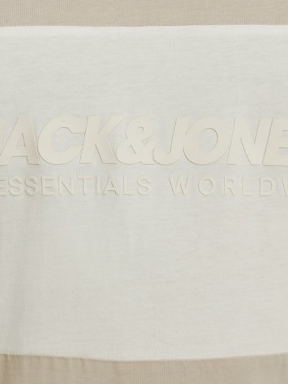Jack & Jones LEGACY BLOCKING T-Shirt Beige - Pólók - Nagyméretű pólók - 2XL-14XL