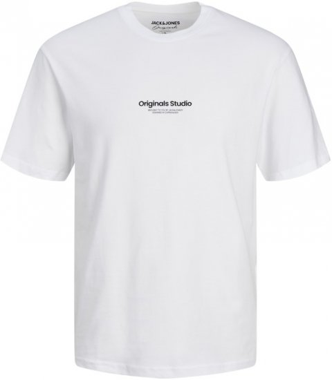 Jack & Jones ESTERBRO T-Shirt Bright White - Pólók - Nagyméretű pólók - 2XL-14XL
