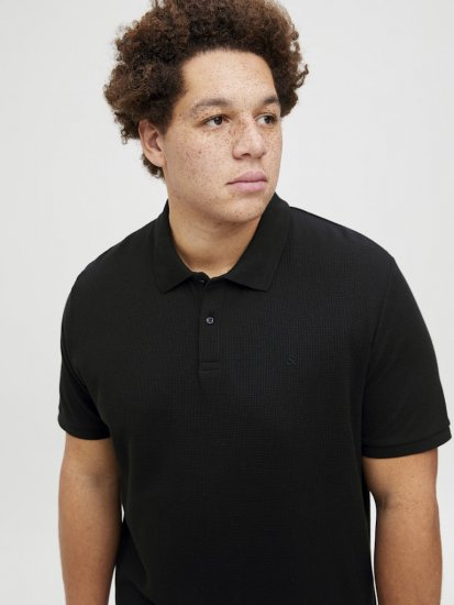 Jack & Jones AUSTIN CLASSIC Polo Black - Pólóingek - Galléros Pólók 2XL-8XL - Pólóingek 2XL-8XL