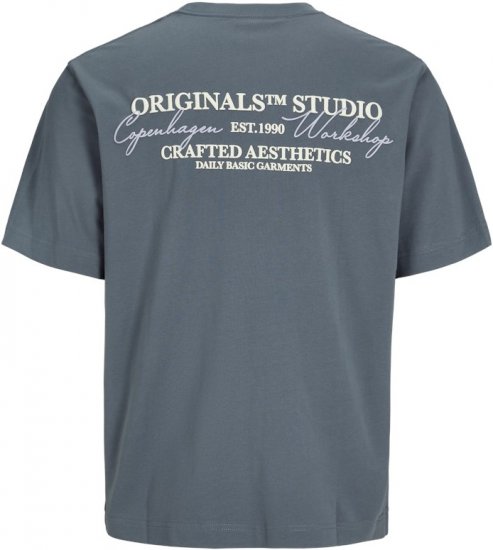 Jack & Jones Lington Crew Neck T-Shirt Grey - Pólók - Nagyméretű pólók - 2XL-14XL