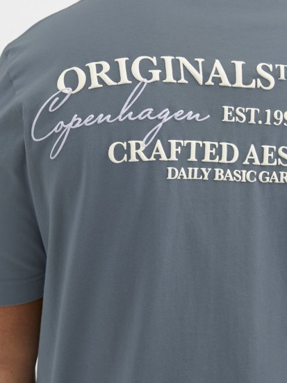 Jack & Jones Lington Crew Neck T-Shirt Grey - Pólók - Nagyméretű pólók - 2XL-14XL