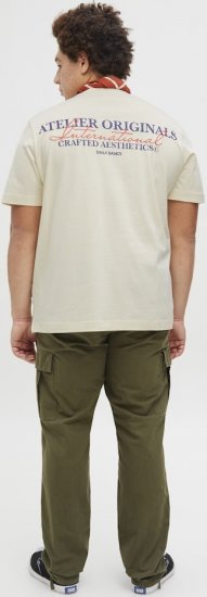 Jack & Jones Lington Crew Neck T-Shirt White - Pólók - Nagyméretű pólók - 2XL-14XL