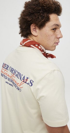 Jack & Jones Lington Crew Neck T-Shirt White - Pólók - Nagyméretű pólók - 2XL-14XL