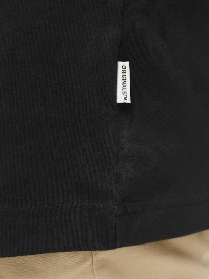 Jack & Jones Lington Crew Neck T-Shirt Black - Pólók - Nagyméretű pólók - 2XL-14XL