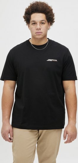 Jack & Jones Lington Crew Neck T-Shirt Black - Pólók - Nagyméretű pólók - 2XL-14XL