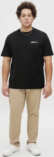 Jack & Jones Lington Crew Neck T-Shirt Black - Pólók - Nagyméretű pólók - 2XL-14XL
